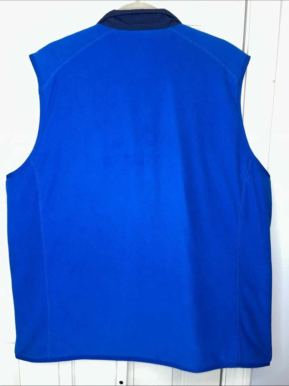 The North Face Mens Reversible Insulated Quilted Vest Navy Blue Sz XLT Fleece